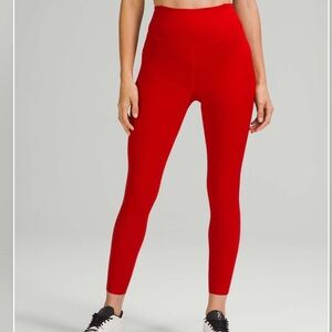 Lululemon Base Pace Dark Red High-Rise Leggings - 25”